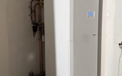 Installation d’une pompe à chaleur Air / Eau Frisquet Teamao 4 Swell 8KW sur la commune de Beaujeu (69430)